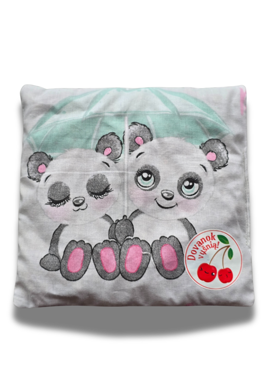 Vyšnių kauliukų pagalvėlė "Pandutės lietuje 2"